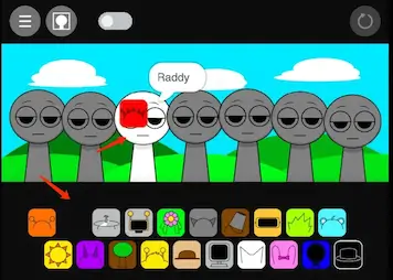 Arrange Characters Interface for Sprunki